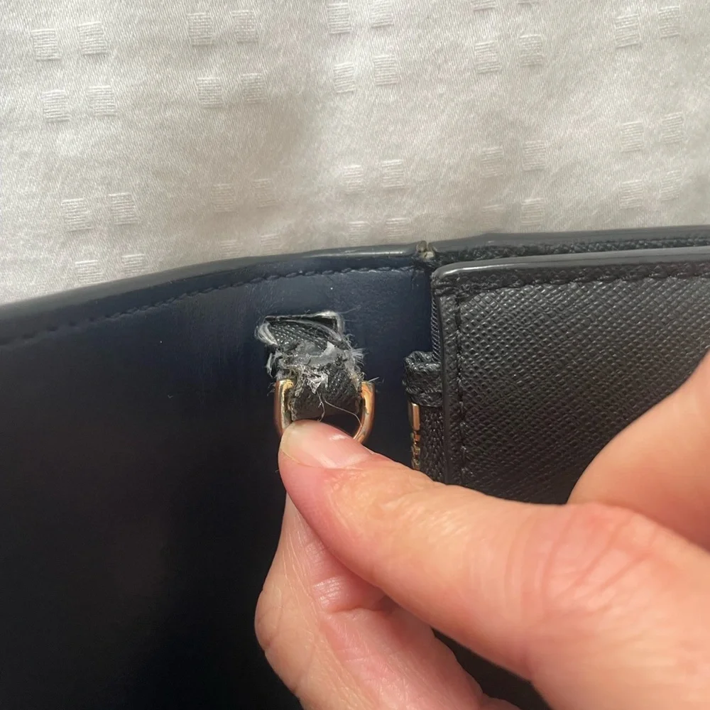Tory Burch Black Wallet with Gold Logo